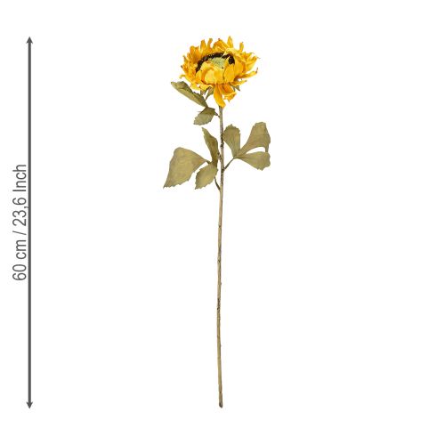 Itens Girassóis artificiais, decoração de girassol, Drylook, C60cm, 3 peças