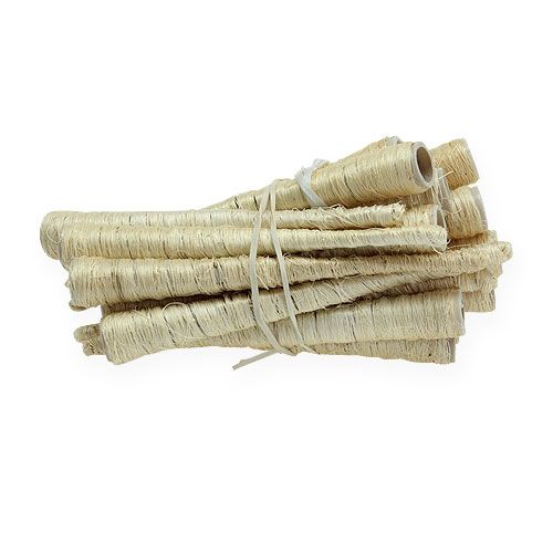Floristik24 Saco de sisal branqueado Ø1,5cm C15cm 20 un