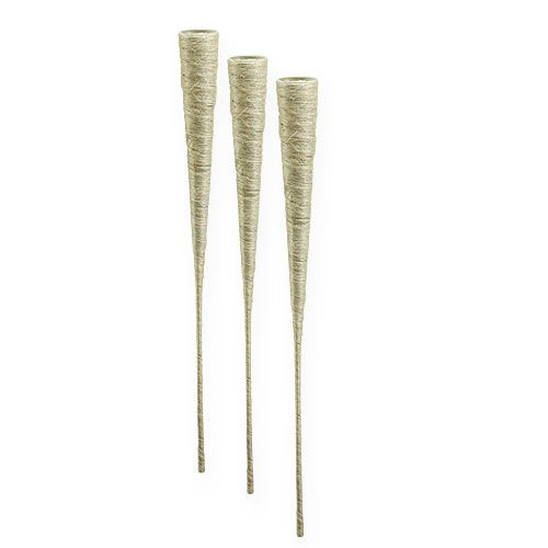 Floristik24 Funil de sisal branqueado Ø4.5cm L60cm 5pcs