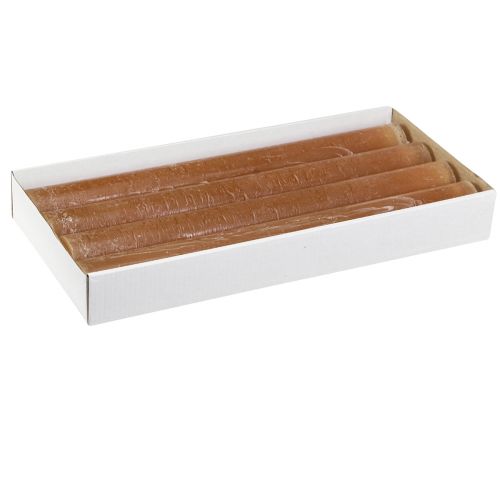 Itens Velas cônicas velas de mesa em caramelo 34mm x 300mm 4 un