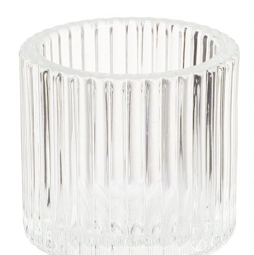 Itens Castiçal em bastão porta-vela de vidro Ø5cm Alt.8cm 4 un