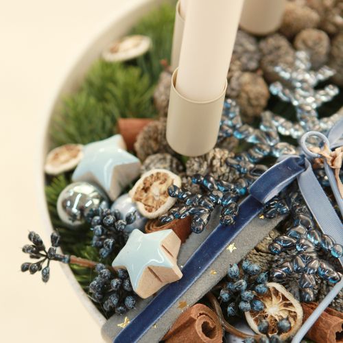 Porta-vela de metal em bastão, bege, A11cm, 4 peças | Floristik24.pt