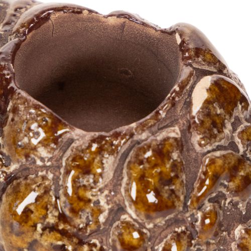 Castiçais para velas cônicas, em formato de pinha, 8 cm, conjunto com 3 peças | Floristik24.pt