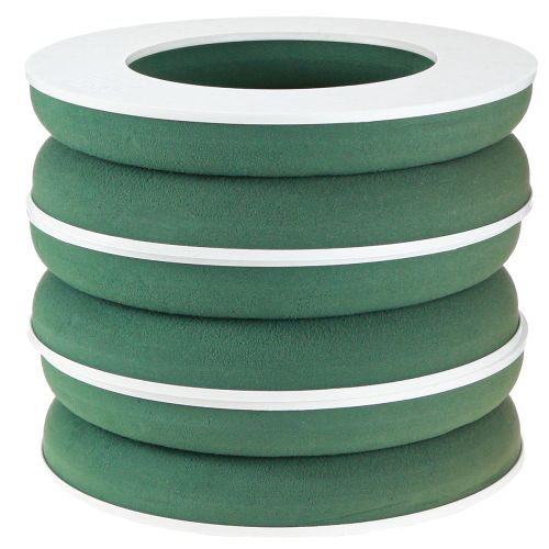Itens Anel de espuma floral OASIS® verde H3cm Ø25cm 6 peças
