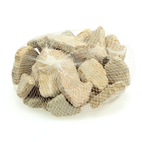 Floristik24 Pedras de mosaico na rede marrom claro fosco 3cm - 8cm 1kg