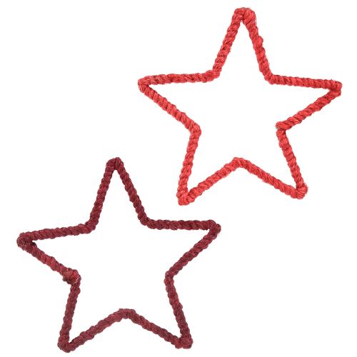 Itens Estrelas para guirlanda do Advento decoração de Natal juta vermelha 15cm 8 un