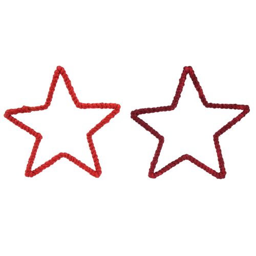 Itens Estrelas para guirlanda do Advento decoração de Natal juta vermelha 15cm 8 un