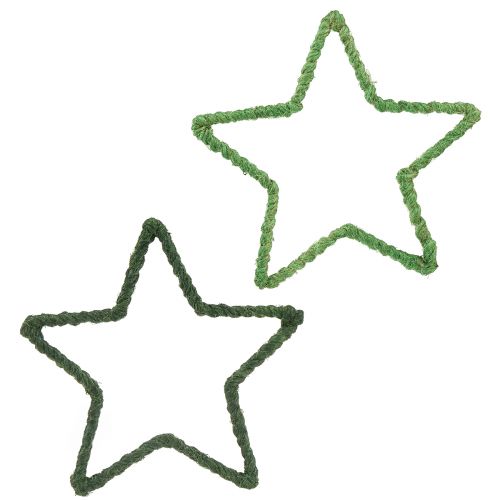 Itens Estrelas de juta para decoração de Natal poinsétias verdes 15cm 8 un