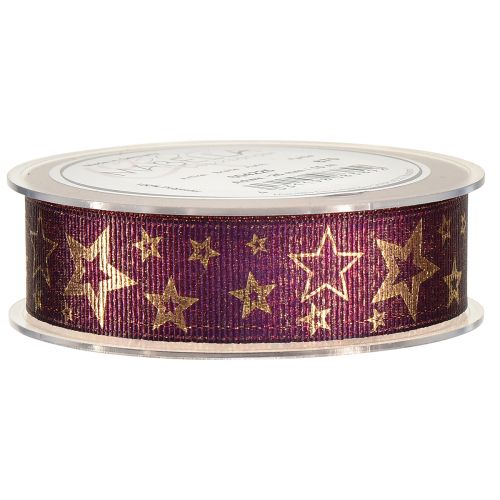Itens Fita Estrela Fita de Natal Roxo Ouro Glamour W25mm L15m