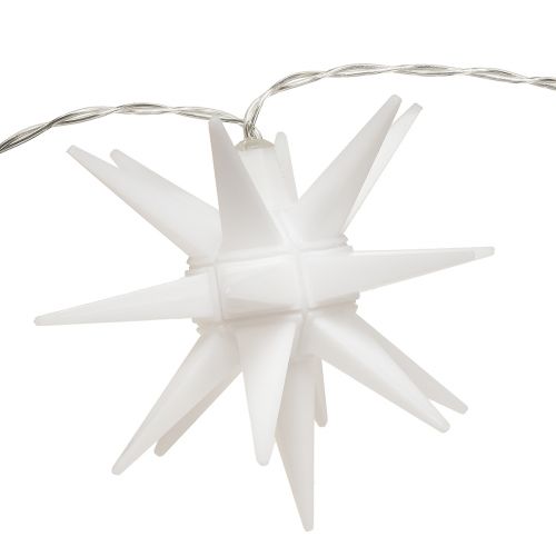 Itens Cadeia de luz estrelada LED branco temporizador externo interno 225 cm