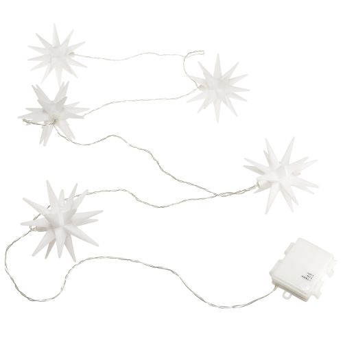 Itens Cadeia de luz estrelada LED branco temporizador externo interno 225 cm