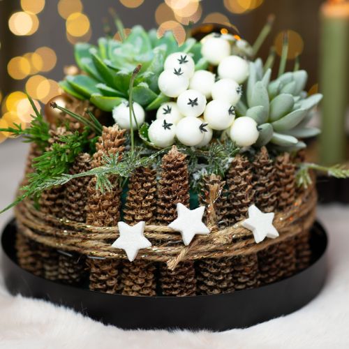 Itens Estrelas espalhadas com glitter creme 2,5cm 96 unidades