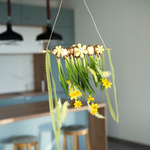 Floristik24 Decoração Scatter Flores Amarelas Madeira Decoração de Mesa Verão Ø2–6cm 20 pcs