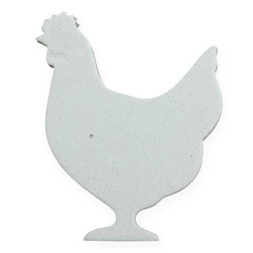 Itens Polvilhe decoração de frango de Páscoa, coelho branco 4cm 96p