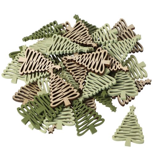 Itens Espalhe estrela de abeto de Natal verde 3x4,5cm 72 un