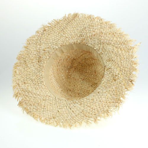 Floristik24 Chapéu de palha com flor Ø40cm