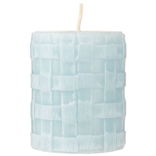 Itens Velas Pilar Rústicas 80/65 azul claro decoração vela vela 2 unidades
