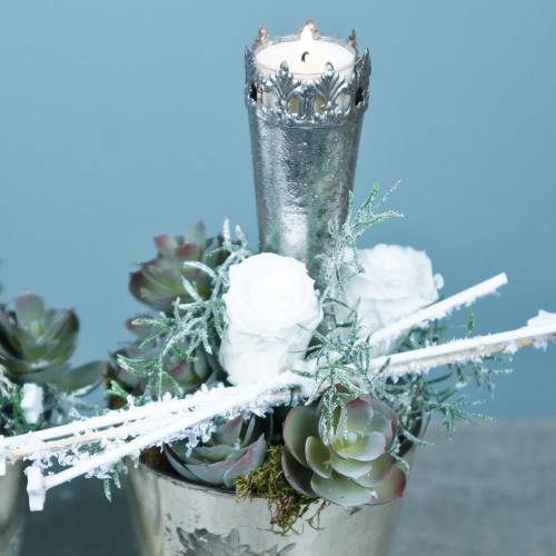 Itens Suporte para velas de chá para colar prata Ø5cm H24cm 4 peças