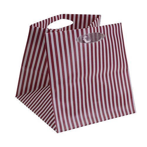 Floristik24 Saco plástico tipo Bordeaux. 12cm x 12cm 12pcs