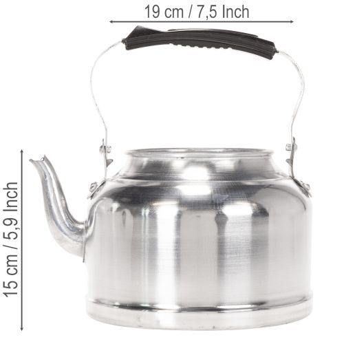 Bule/vaso decorativo vintage, em metal com aparência de zinco, Ø19cm A15cm | Floristik24.pt
