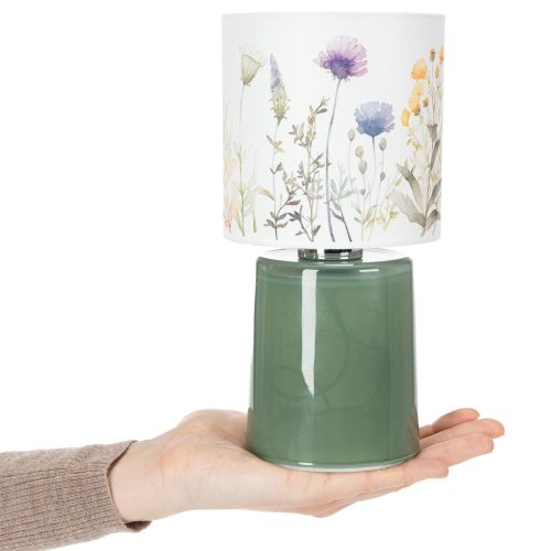 Itens Abajur de mesa LED com estampa floral para iluminação elegante da sala de estar, 23 cm
