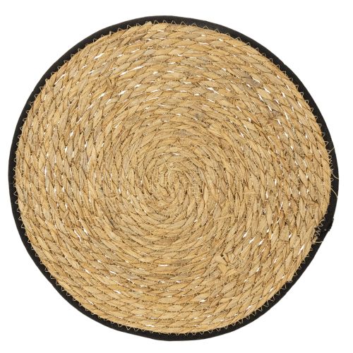 Floristik24 Jogo americano de mesa, em junco, redondo, Ø35cm, 4 peças