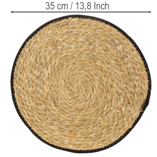Itens Jogo americano de mesa, em junco, redondo, Ø35cm, 4 peças