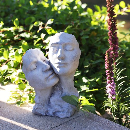 Itens Busto de casal sonhador em pedra fundida, amantes, altura 29,5 cm