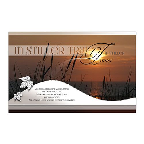 Floristik24 Os cartões de luto são classificados. 9,9 cm x 15,6 cm 6pcs