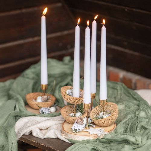 Itens Frutas Secas Bell Cup branqueado Funeral Floristry 8,5-11cm 10 Pcs