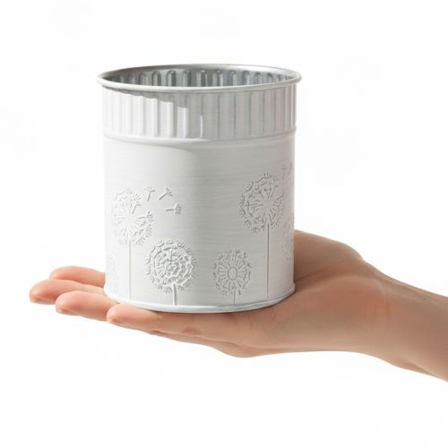 Itens Vaso em forma de dente-de-leão, branco, Ø9,5cm, A11cm