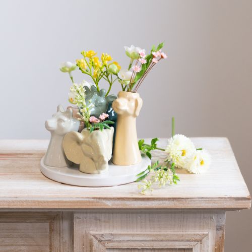 Itens Vaso com figuras decorativas de animais, perfeito para uma decoração lúdica, 13 cm