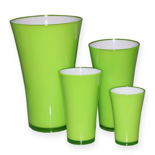Itens Vaso de plástico “Fizzy” verde maçã, 1 un.