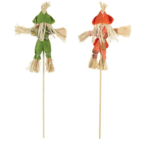 Itens Estacas de flores de espantalho verde laranja H16cm 16 peças