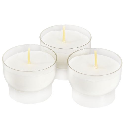 Floristik24 Velas votivas em branco com taça Ø4,3cm 25 pcs