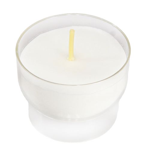 Floristik24 Velas votivas em branco com taça Ø4,3cm 25 pcs