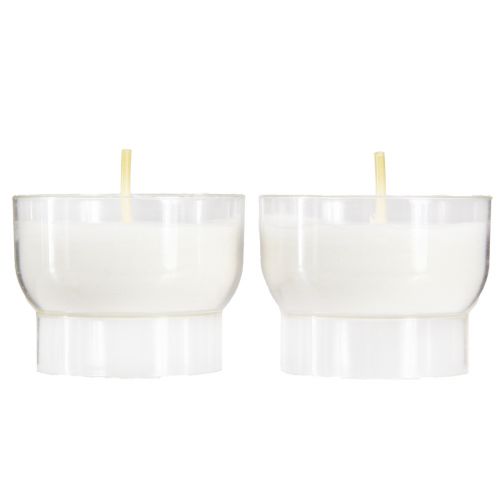 Floristik24 Velas votivas em branco com taça Ø4,3cm 25 pcs