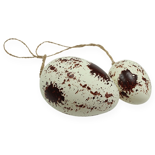 Floristik24 Ovos decorativos em caixa plástica 4-6cm 18 unid.
