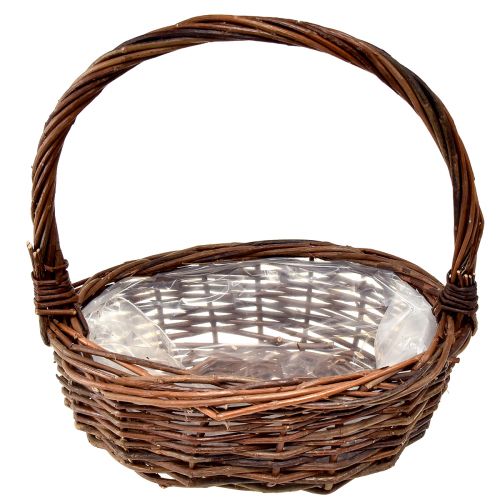 Itens Conjunto de cesto de vime rústico com alças - 3 tamanhos (36cm, 31cm, 26cm) - Armazenamento e decoração versátil - Conjunto de 3