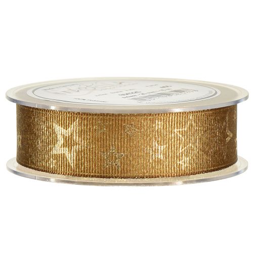 Itens Fita de Natal fita de joias de ouro com estrelas W25mm L15m
