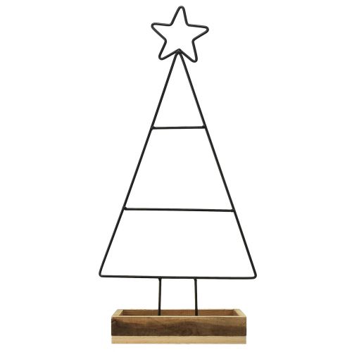 Itens Árvore de Natal de metal com estrela e bandeja - 25x18x66 cm - Decoração moderna de Natal