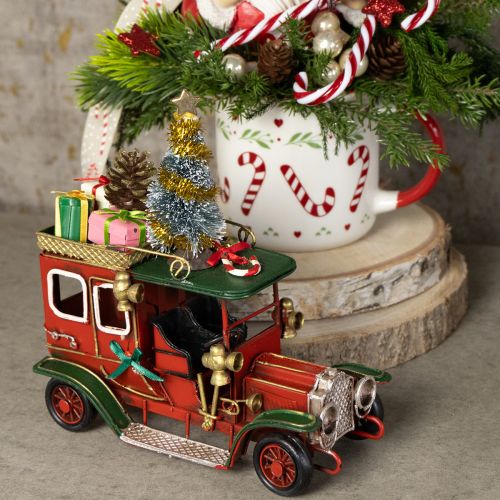 Itens Carro de decoração de Natal Carro de Natal vintage vermelho 15×7×16cm