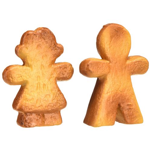 Itens Decoração de Natal pão de gengibre de cerâmica mulher e homem 7cm 6 unidades
