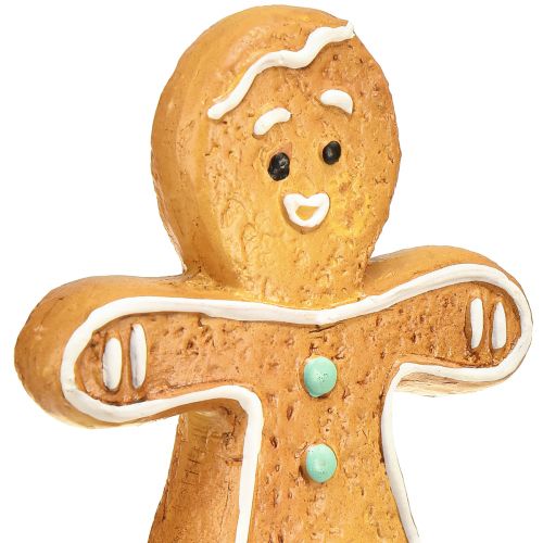 Itens Decoração de Natal boneco de gengibre e mulher cerâmica 16 cm 2 unidades