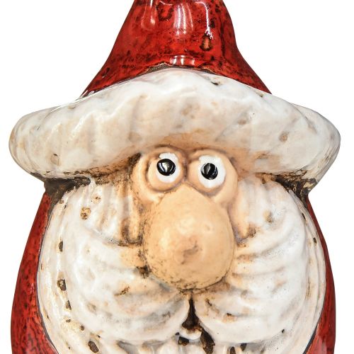 Itens Linda figura de Papai Noel em cerâmica, vermelha e branca, 10cm - decoração de Natal perfeita - 4 peças