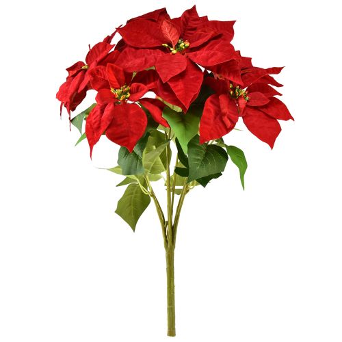 Itens Poinsétia Artificial Estrela de Natal Vermelho Verde L57cm