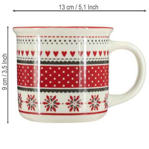 Itens Caneca de natal caneca cerâmica vermelha e branca Ø10cm H9cm