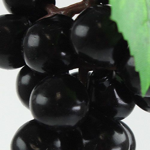 Floristik24 Mini uvas artificiais pretas 9cm