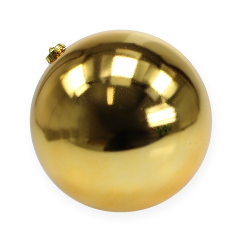 Bola de natal ouro médio 20cm plástico