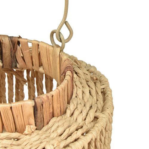 Itens Lanterna de ráfia com cabo de fibra natural metálica Ø19cm Alt.21cm
